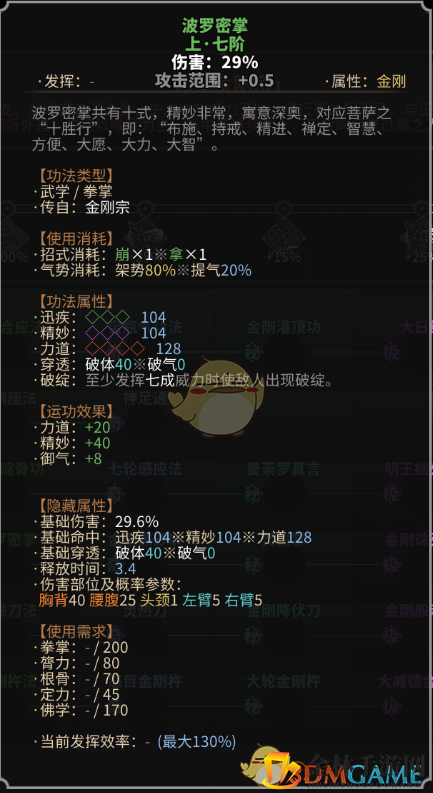 《太吾绘卷》无量金刚宗拳掌功法一览
