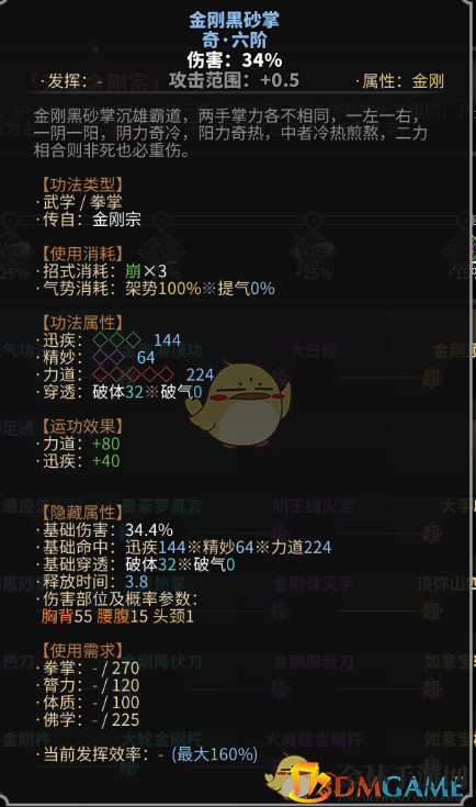 《太吾绘卷》无量金刚宗拳掌功法一览